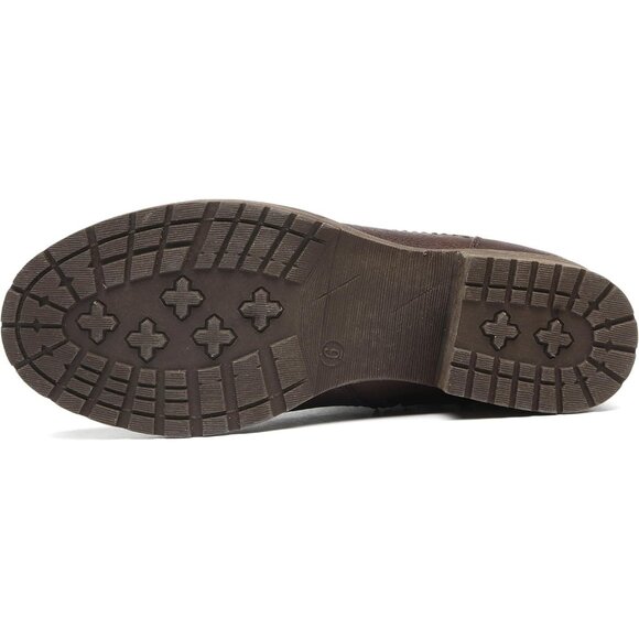 Decarsdz  Motorcycle Ankle Boots Women's Size (5.5 Narrow X11) Black Polyurethan - Picture 4 of 6